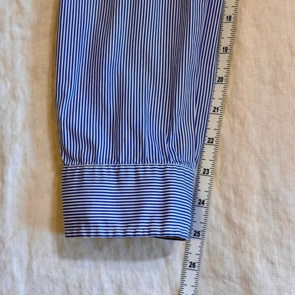 Ralph Lauren Men’s Blue White Striped Cotton Oxford Shirt Classic Fit L - Picture 6 of 7